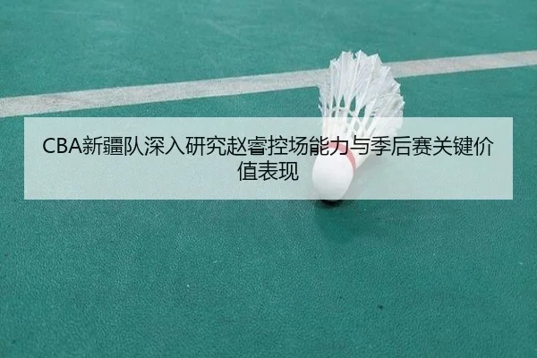 CBA新疆队深入研究赵睿控场能力与季后赛关键价值表现 - kaiyun